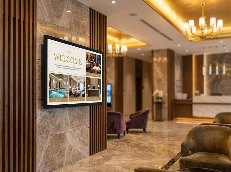 Commercial signage displays application visual